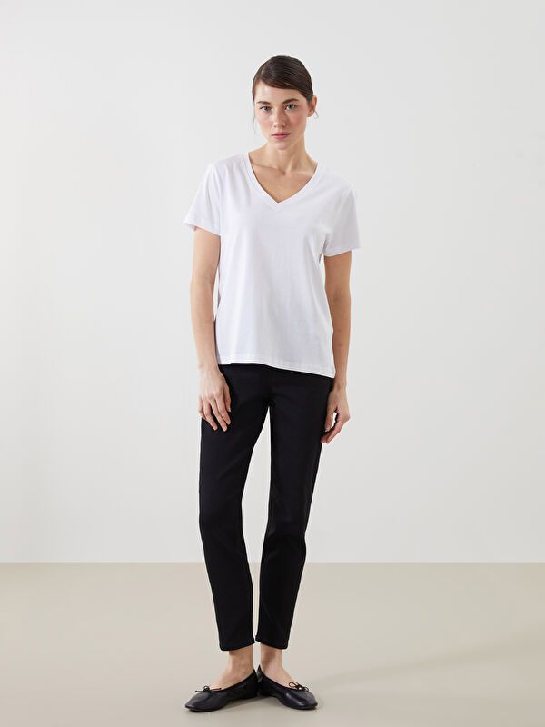 Moudda LC Waikiki - Body jersey manches courtes Femme Buxe blanc - Tunisie 2