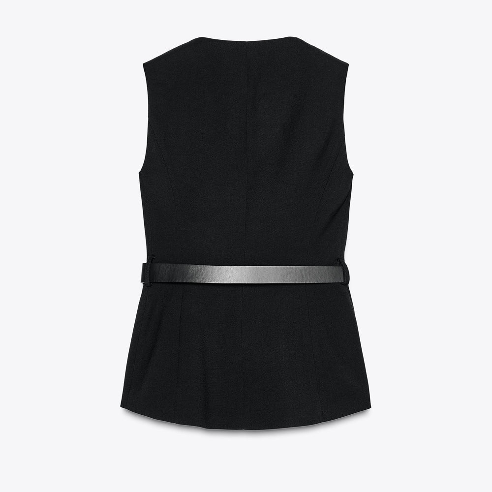 Moudda ZARA - Gilet Long - Ceinture & Bouton Doré - Tunisie 2