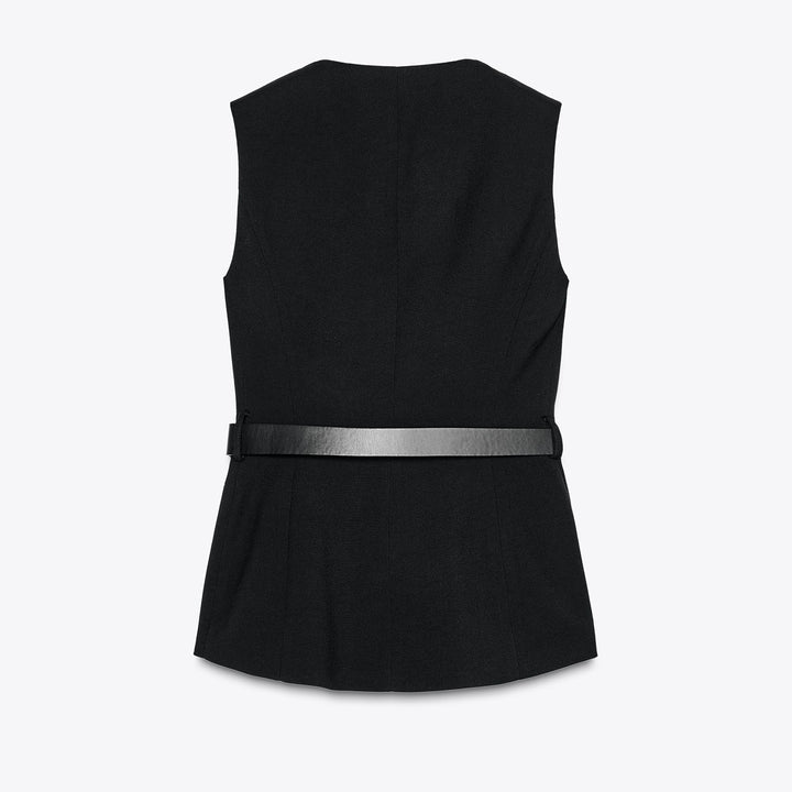 Moudda ZARA - Gilet Long - Ceinture & Bouton Doré - Tunisie 2