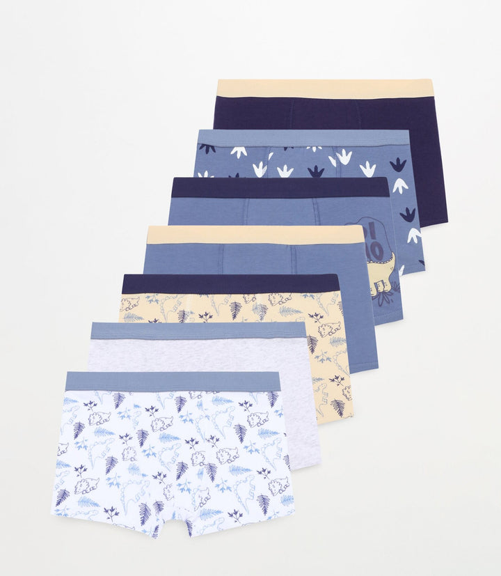 Moudda Lefties - Pack 7 Boxer - AOP Dinosaure Bleu - Tunisie 1