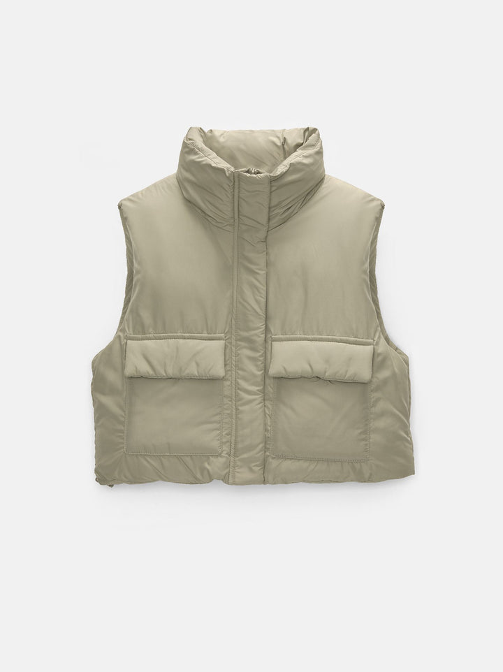Moudda PULL & BEAR - Gilet Puffy Nylon Court Basique - Tunisie 2