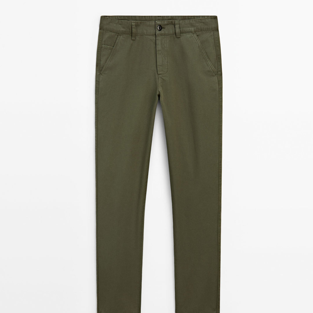 Moudda Massimo Dutti - Pantalon jean cassé coton/lin court coupe - Tunisie 1