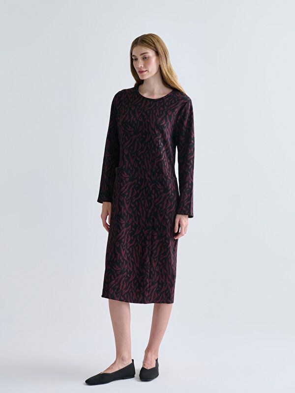 Moudda LC Waikiki - Robe en jersey cv à manches longues pour Femmes - Tunisie 1