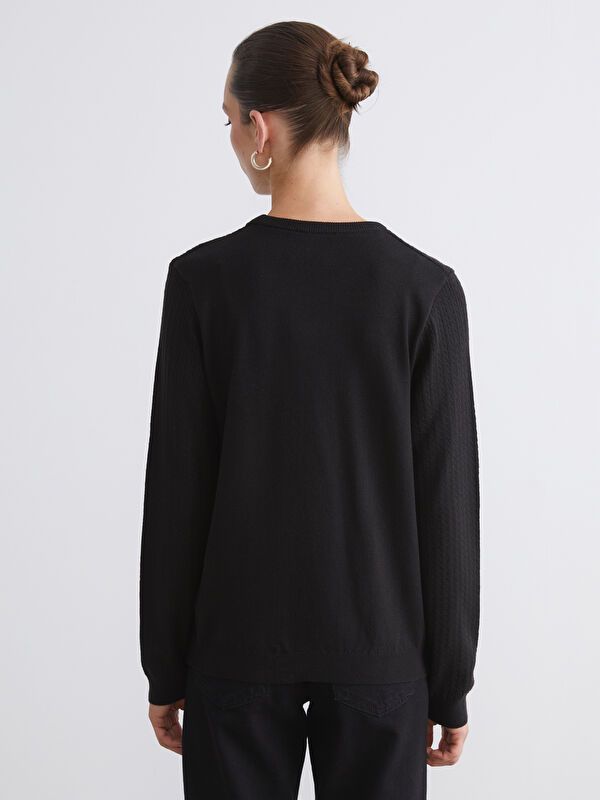 Moudda LC Waikiki - Pull mi-saison en tricot couleur Noir pour femmes - Tunisie 4