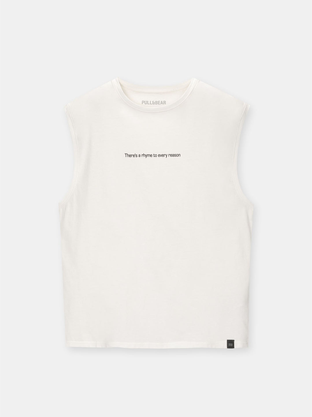 Moudda PULL & BEAR - T-Shirt Bretelles Larges Texte Poitrine - Tunisie 3