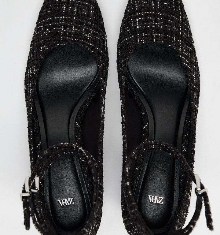 Moudda ZARA - Chaussures talon moyen tweed - Tunisie 4