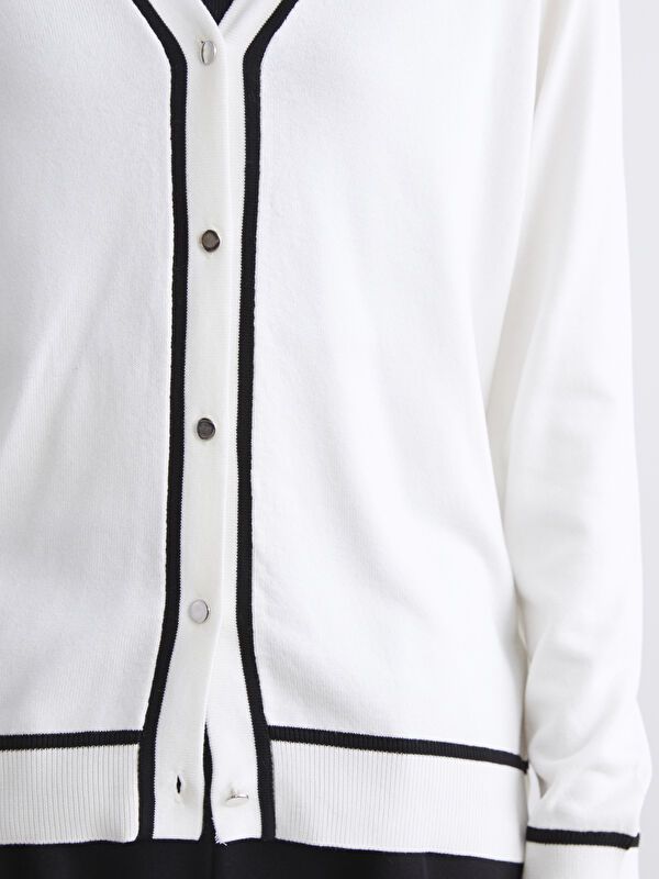 Moudda LC Waikiki - Cardigan fin en tricot Femme Ecru - Tunisie 3