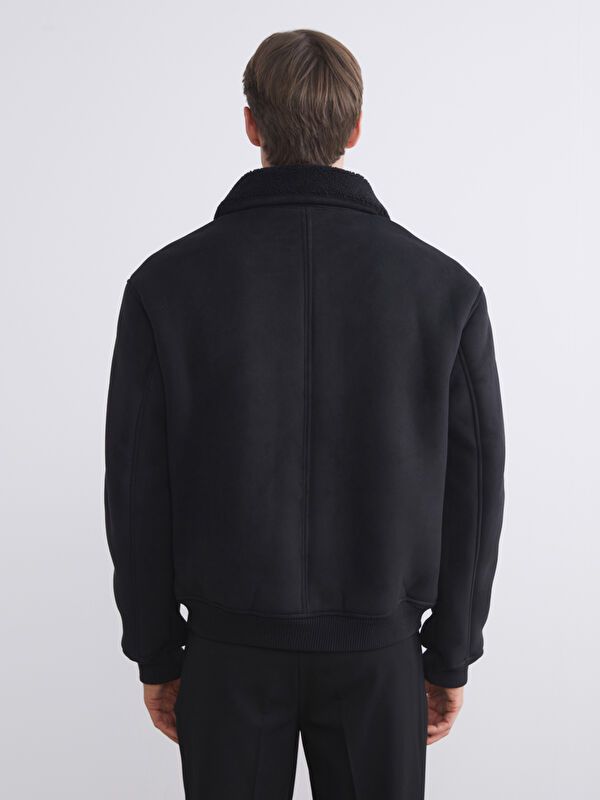 Moudda LC Waikiki - Manteau PU lourd Homme Noir - Tunisie 5