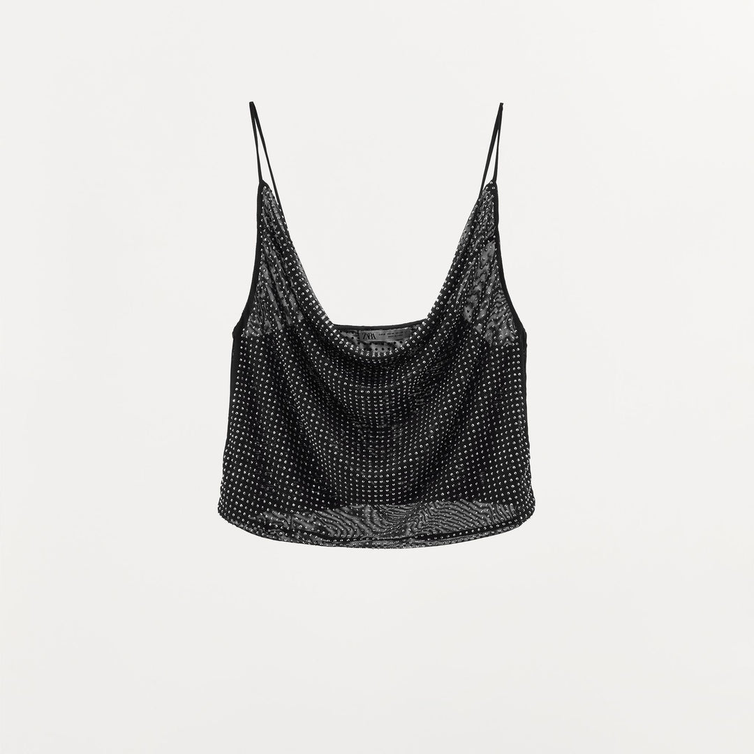 Moudda ZARA - Haut bretelles en tul, strass – ensemble - Tunisie 1
