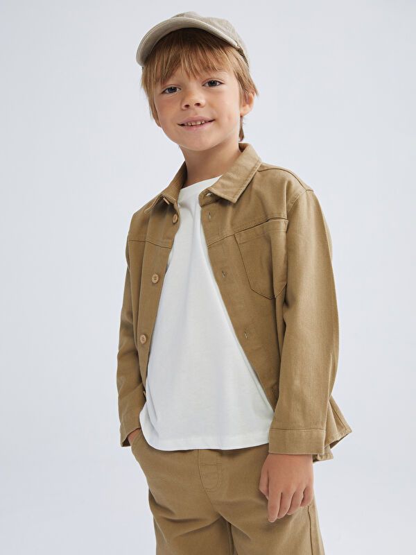 Moudda LC Waikiki - Ensemble tissé Garçon Beige foncé - Tunisie 1