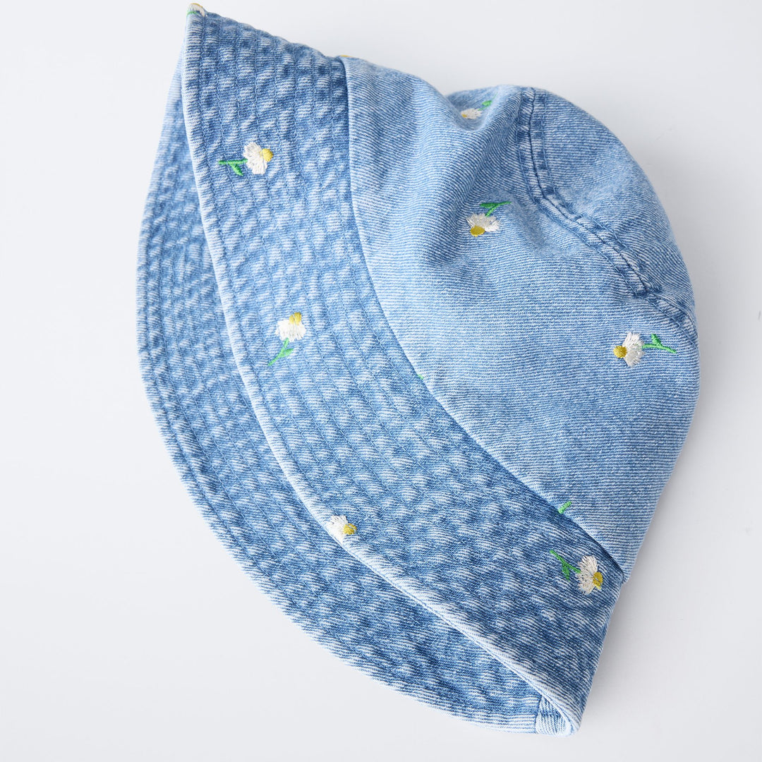 Moudda ZARA - Chapeau Bob Denim - Broderie Fleurettes - Tunisie 2