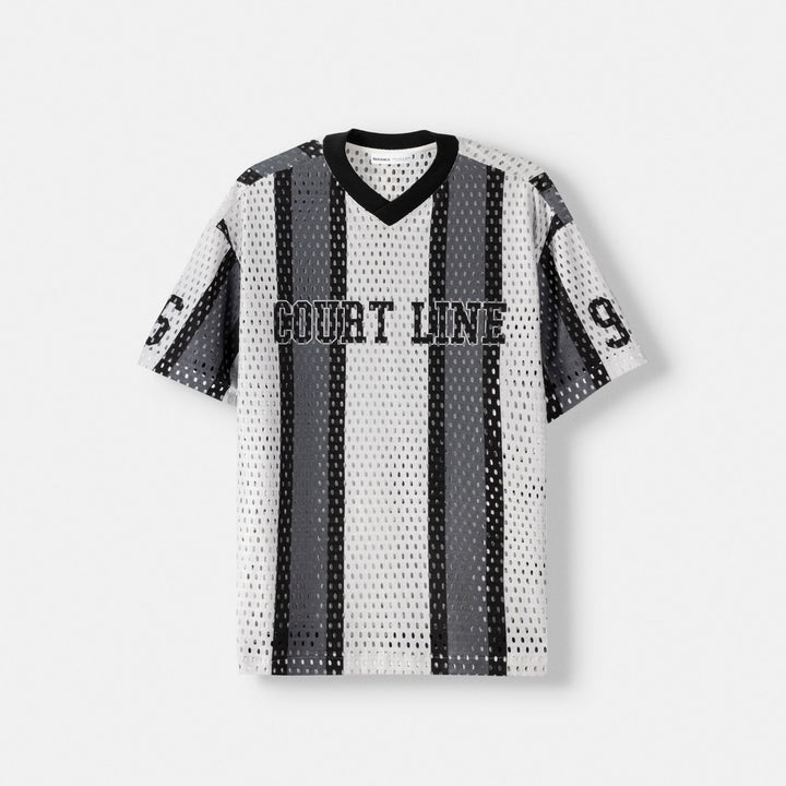 Moudda BERSHKA - Maillot de Basket Oversize Rayé Sublimé - Tunisie 3