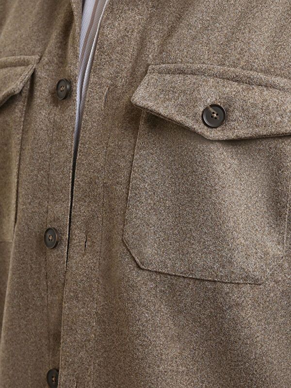 Moudda LC Waikiki - Surchemise en tissu (Shacket) couleur Vison pour hommes - Tunisie 3