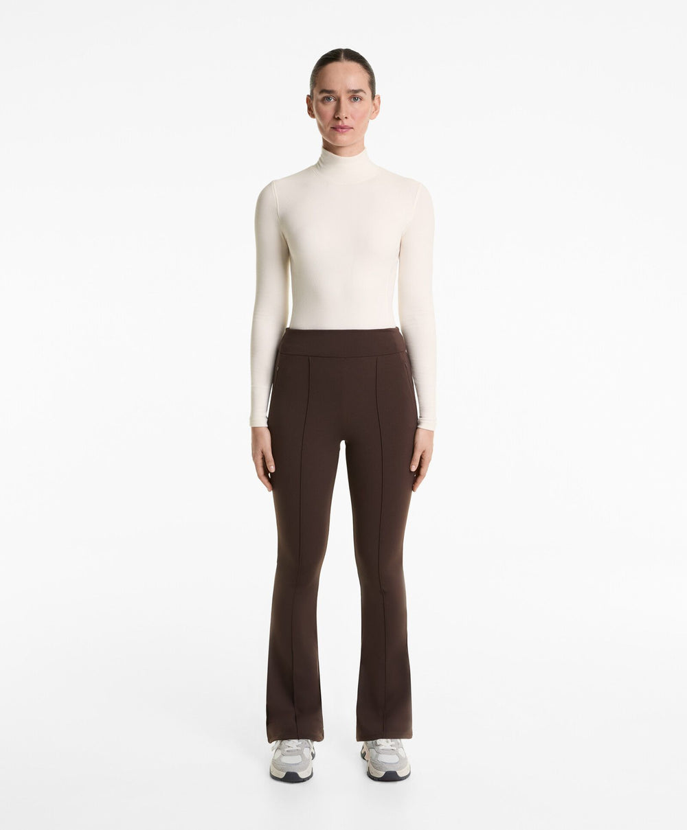 Moudda Oysho - Pantalon Long Flare Chaud - Taille Haute, Cheville, Zip & Couture - Tunisie 2
