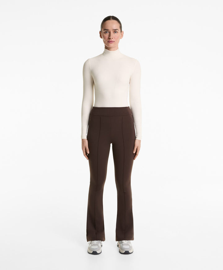 Moudda Oysho - Pantalon Long Flare Chaud - Taille Haute, Cheville, Zip & Couture - Tunisie 2