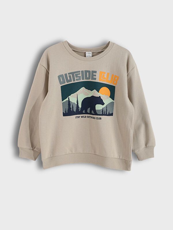 Moudda LC Waikiki - Pack sweatshirt jersey Garçon Gris clair - Tunisie 3