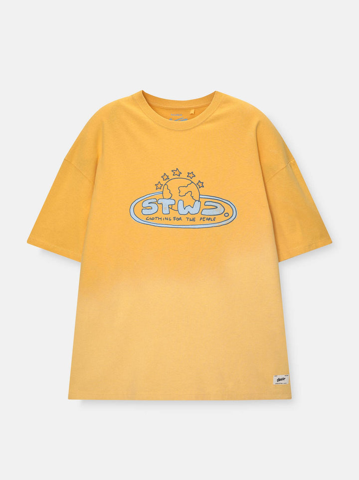 Moudda PULL & BEAR - T-Shirt STWD Lavé Dégradé Orange - Tunisie 8
