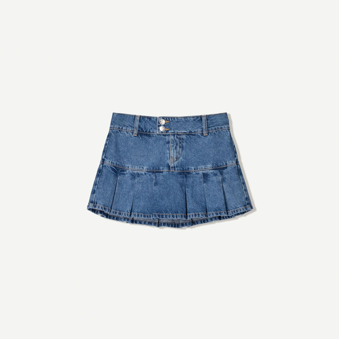 Moudda BERSHKA - Jupe Mini Denim - Plis - Tunisie 1