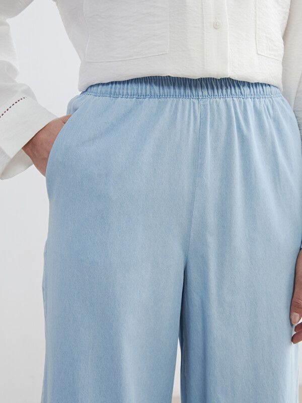 Moudda LC Waikiki - Pantalon en jean pour Femme couleur Bleu indigo clair rodé - Tunisie 3