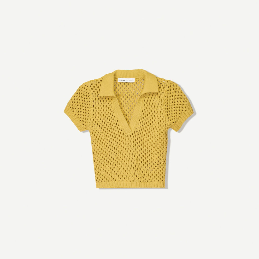 Moudda BERSHKA - Pull - Col Polo & Mesh - Tunisie 1