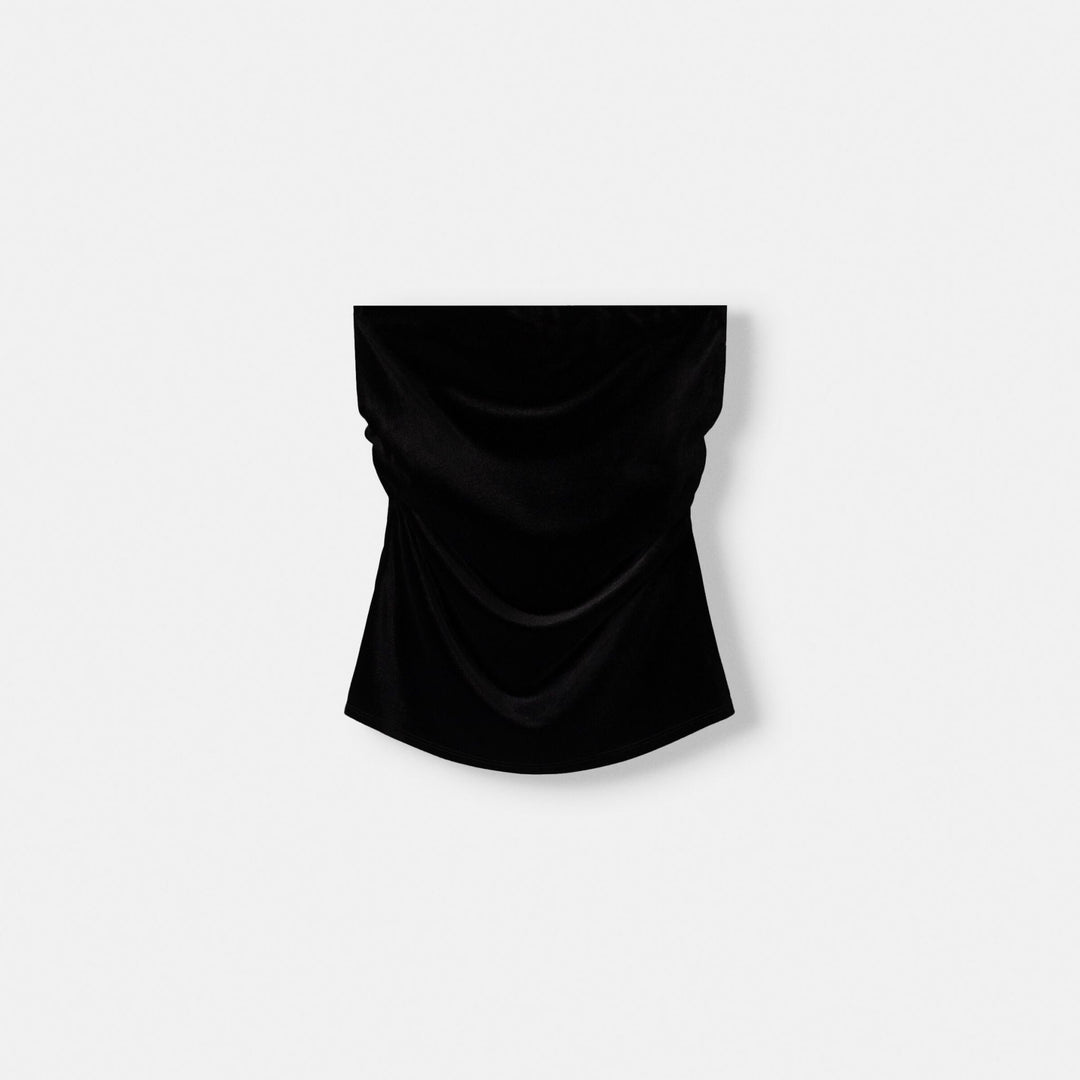 Moudda BERSHKA - Top Bandeau - Fronces Latérales & Velours - Tunisie 1