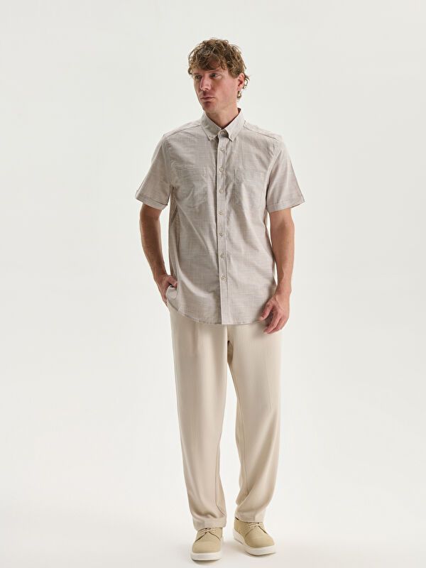 Moudda LC Waikiki - Chemise à carreaux manches courtes en tissu tissé pour Homme - Tunisie 2