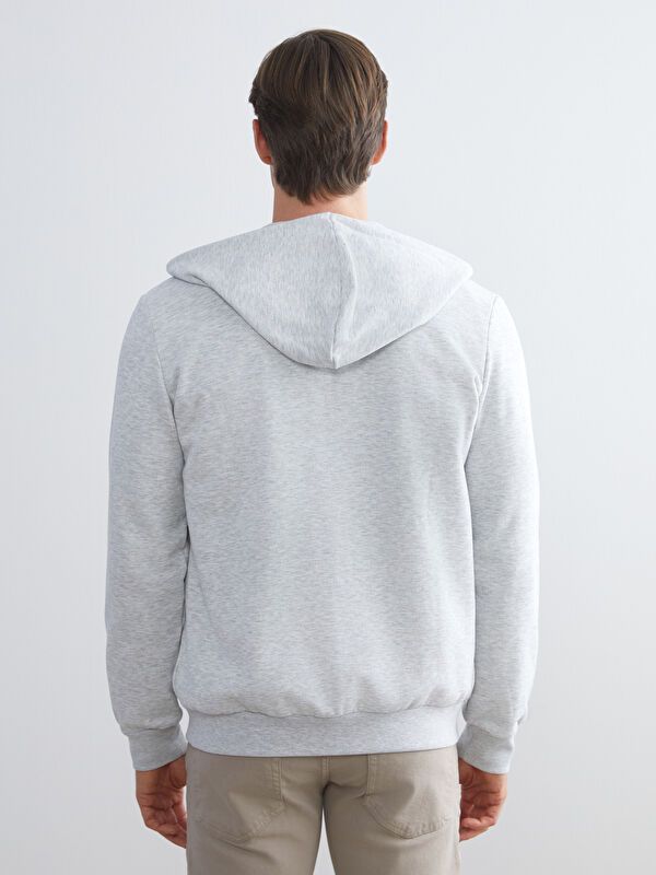 Moudda LC Waikiki - Cardigan jersey basique Homme Mélange gris clair - Tunisie 4