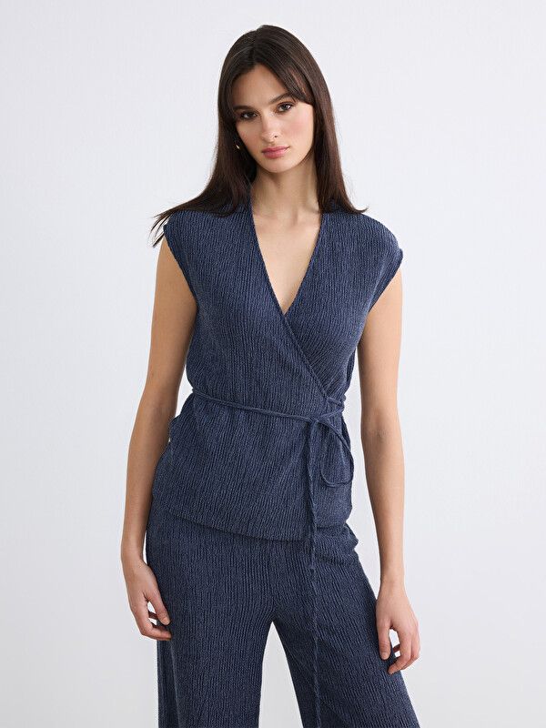 Moudda LC Waikiki - Pack jersey à maches courtes pour Femme couleur Bleu marine - Tunisie 1