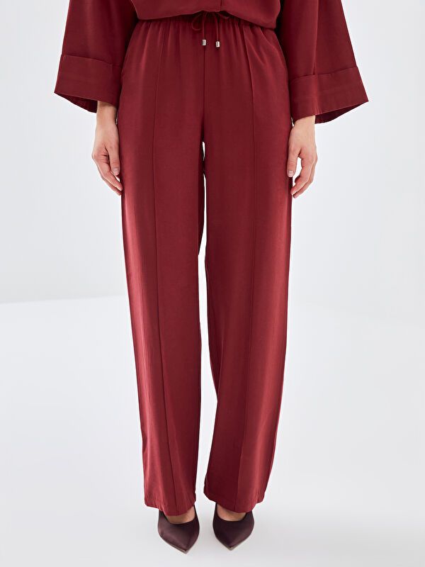Moudda LC Waikiki - Pantalon tissé moyen Femme Bordeaux - Tunisie 2