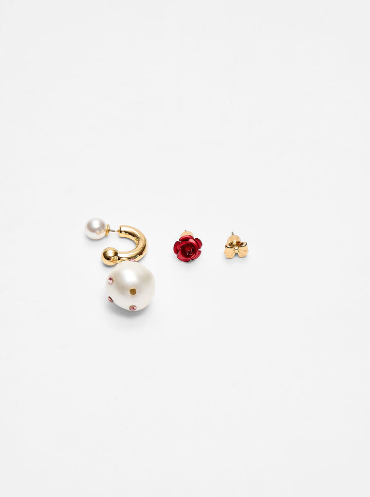 Moudda STRADIVARIUS - Lot de 3 Boucles d'Oreilles Rider Rose - Tunisie 1