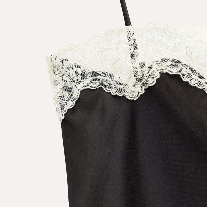 Moudda ZARA - Top bretelle satin col droit avec dentelle - Tunisie 3
