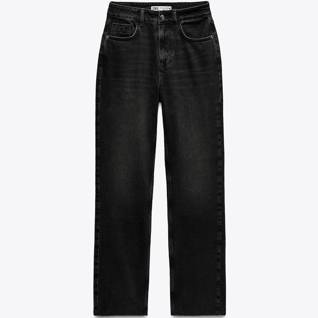 Moudda ZARA - Denim - Taille Haute & Coupe Droite Cheville - Tunisie 1