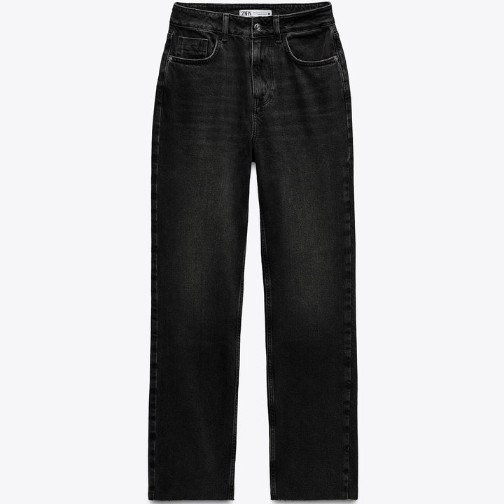 Moudda ZARA - Denim - Taille Haute & Coupe Droite Cheville - Tunisie 1