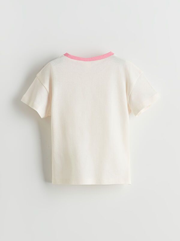 Moudda LC Waikiki - Body jersey manches courtes Fille Ecru - Tunisie 2