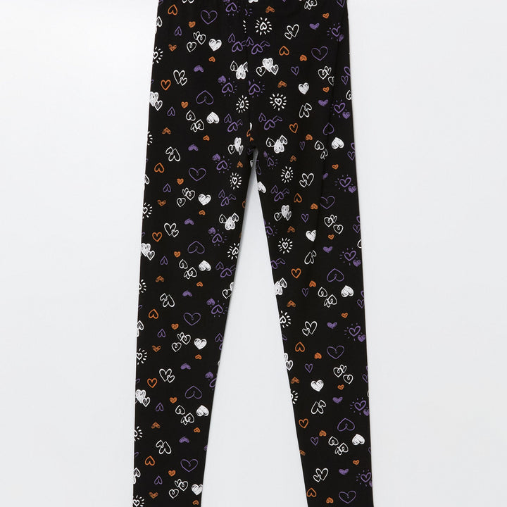 Moudda LC Waikiki - T-shirt en jersey stretch Fille Imprimé en noir - Tunisie 3