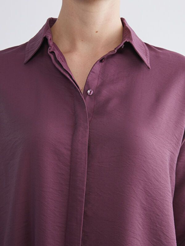 Moudda LC Waikiki - Tunique à manches longues Femme Prune - Tunisie 3