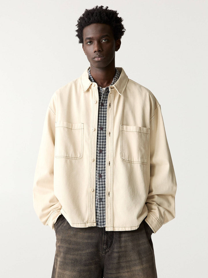Moudda PULL & BEAR - Veste Twill - Surpiqûre Contrastée - Tunisie 2