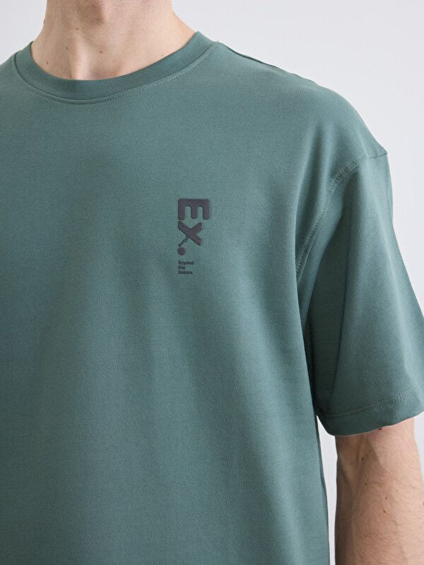 Moudda LC Waikiki - T-shirt imprimé manches courtes en jersey pour Homme couleur Vert terne - Tunisie 3