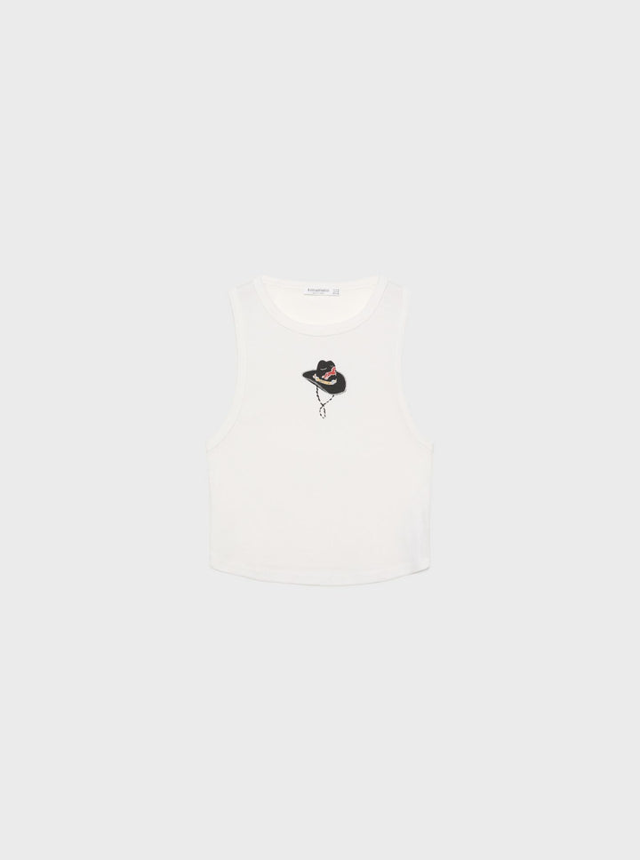 Moudda STRADIVARIUS - T-Shirt Racer Chapeau Cowboy - Tunisie 1
