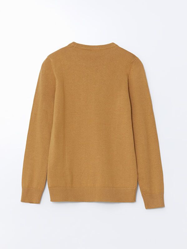 Moudda LC Waikiki - Pull tricot basique Garçon Beige foncé - Tunisie 2