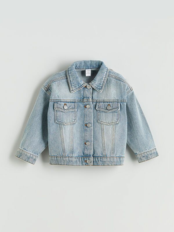 Moudda LC Waikiki - Manteau tissé en denim Fille Rodéo mid indigo - Tunisie 1