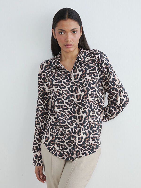 Moudda LC Waikiki - Chemise imprimée manches longues en tissu pour Femme - Tunisie 1
