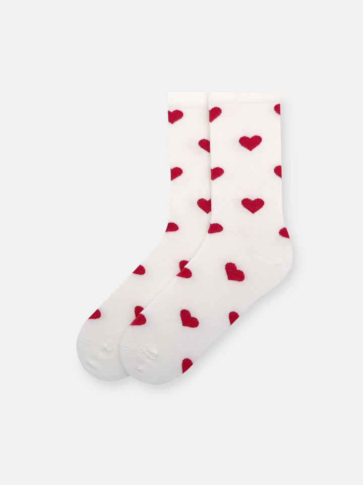 Moudda PULL & BEAR - Chaussettes Hautes - Allover Cœurs - Tunisie 2