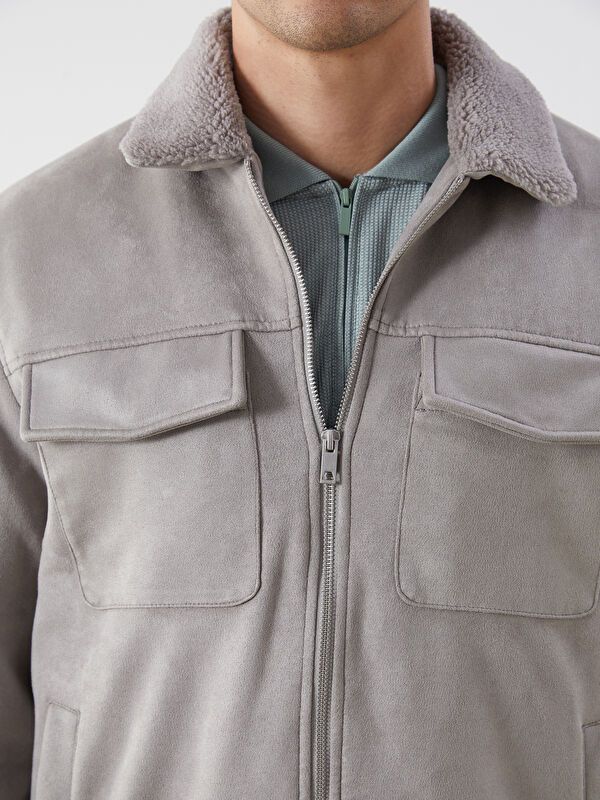 Moudda LC Waikiki - Manteau PU lourd Homme Gris - Tunisie 3