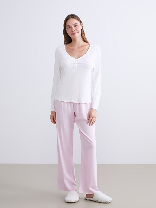 Moudda LC Waikiki - Pyjama manches longues en tissu pour Femme - Tunisie 1