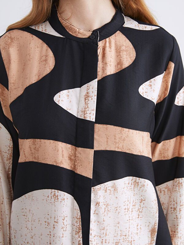 Moudda LC Waikiki - Tunique tissée imprimée manches longues Femme Imprimé mélange - Tunisie 3