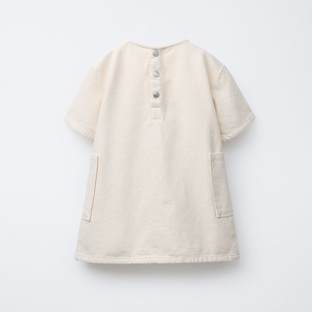 Moudda ZARA - Robe Enfant Nœud - Capsule Serge Écru & Orange - Tunisie 2