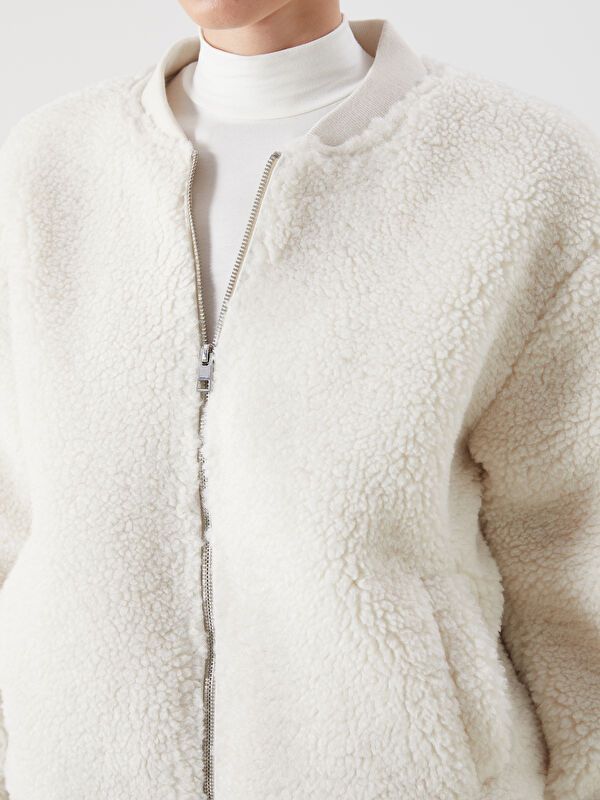 Moudda LC Waikiki - Manteau PU lourd Femme Ecru - Tunisie 3