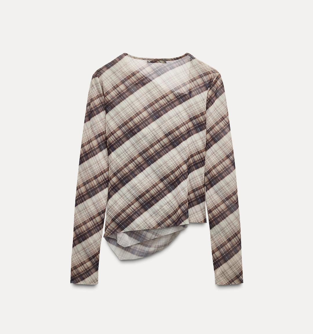 Moudda ZARA - T-Shirt Drapé - Col Haut & Tulle Imprimé - Tunisie 1