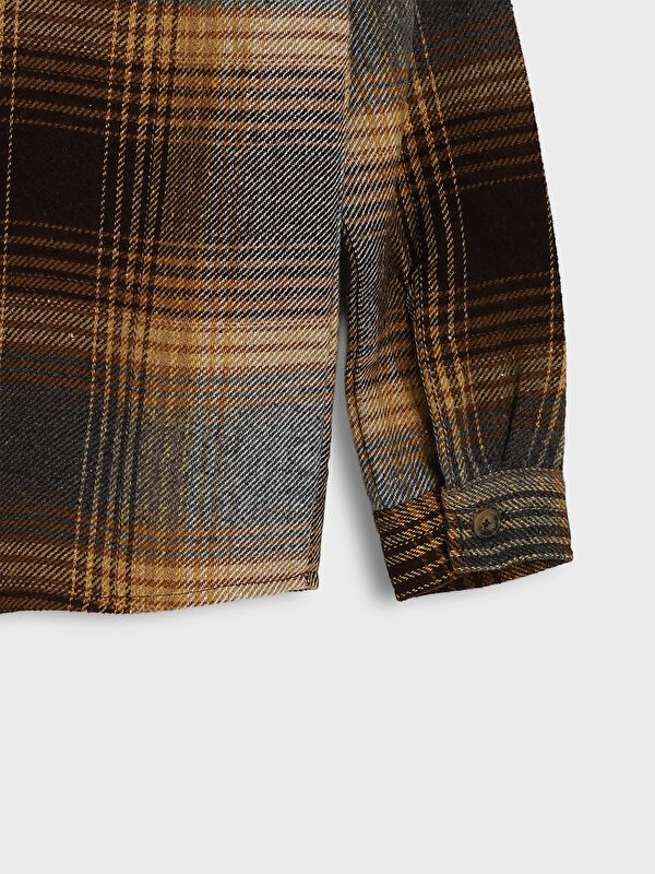 Moudda LC Waikiki - Chemise tissée manches longues Garçon Carreaux beige - Tunisie 3